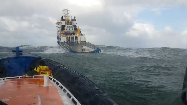 Drama auf dänischer See: Sturm 'Herwart' wütet