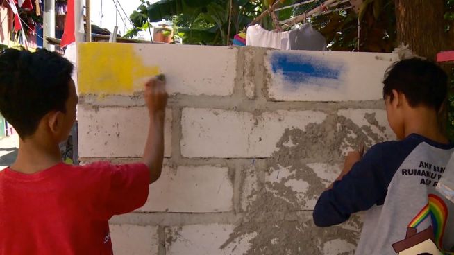 Farbenfroh und sauber: Slum zeigt wie es geht
