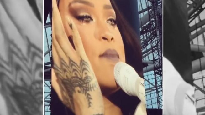 Zusammenbruch: Rihanna weint auf der Bühne