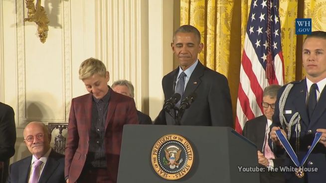 Auszeichnung: Obama rührt Ellen DeGeneres zu Tränen