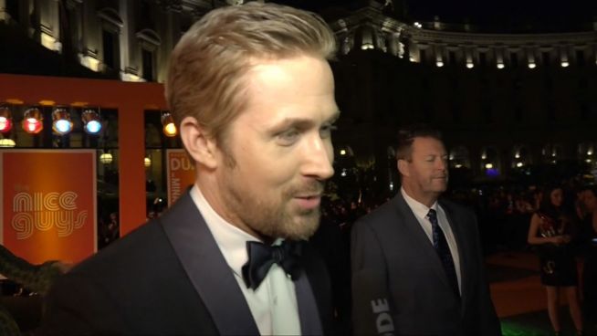 Nette Typen: Ryan Gosling & Russell Crowe bei Premiere