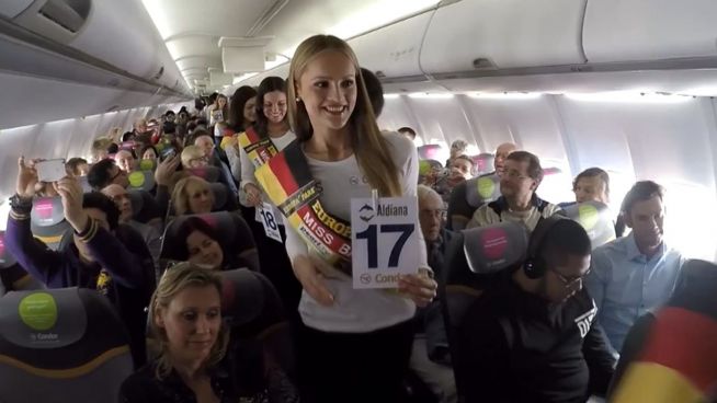 Zum 'Miss Germany'-Camp: Höchster Laufsteg der Welt