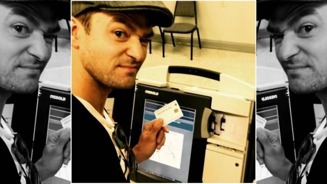 Illegaler Fauxpas: Justin Timberlake postet Wahlgang