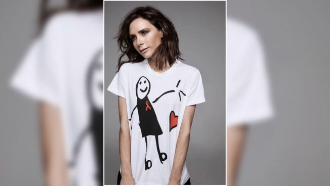 Victoria Beckham designt Charity-Shirt zum Weltaidstag